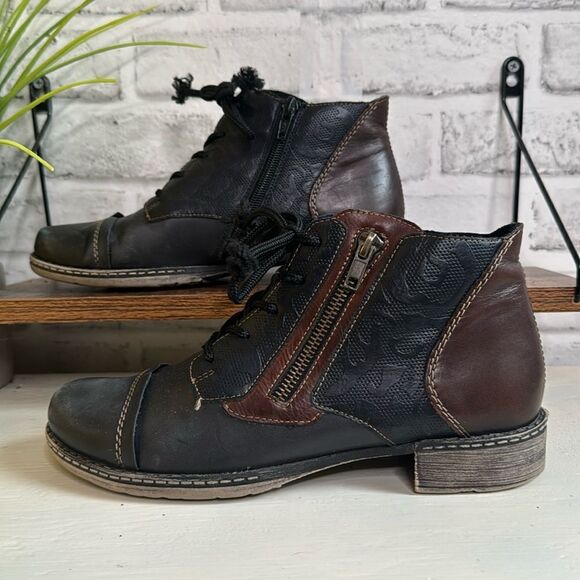 Remonte Shoes - Remonte Genuine Leather Short Boots Size 37 6 D4378-16
